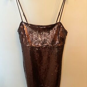 Madewell Brown Sequin Dress